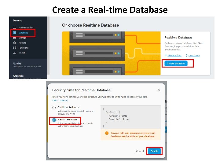 Create a Real-time Database 