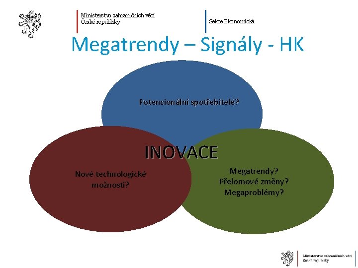Ministerstvo zahraničních věcí České republiky Sekce Ekonomická Megatrendy – Signály - HK Potencionální spotřebitelé?
