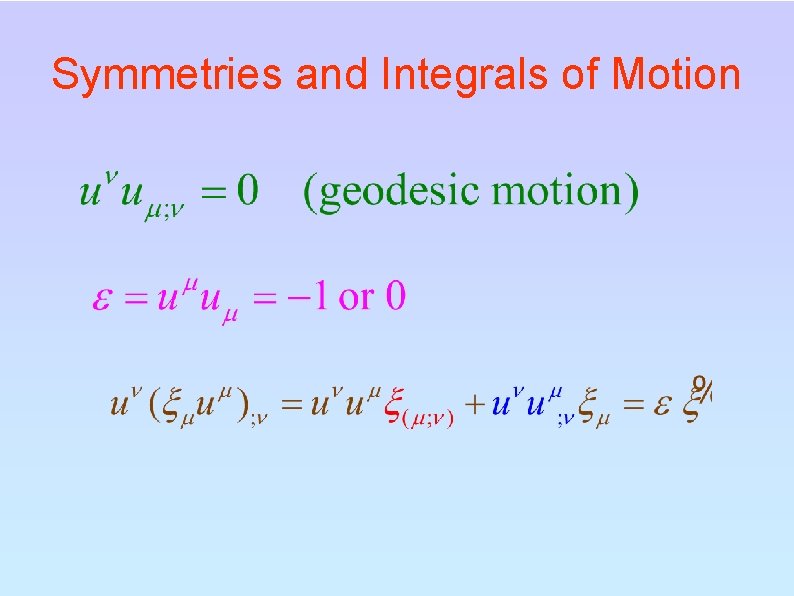 Symmetries and Integrals of Motion 