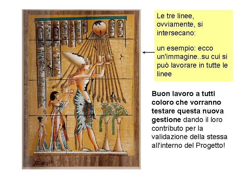 Le tre linee, ovviamente, si intersecano: un esempio: ecco un'immagine. . su cui si