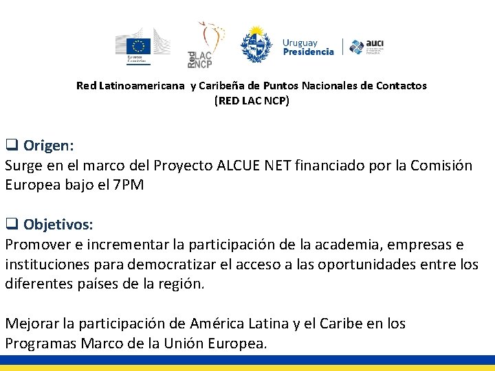 Red Latinoamericana y Caribea de Puntos Nacionales de
