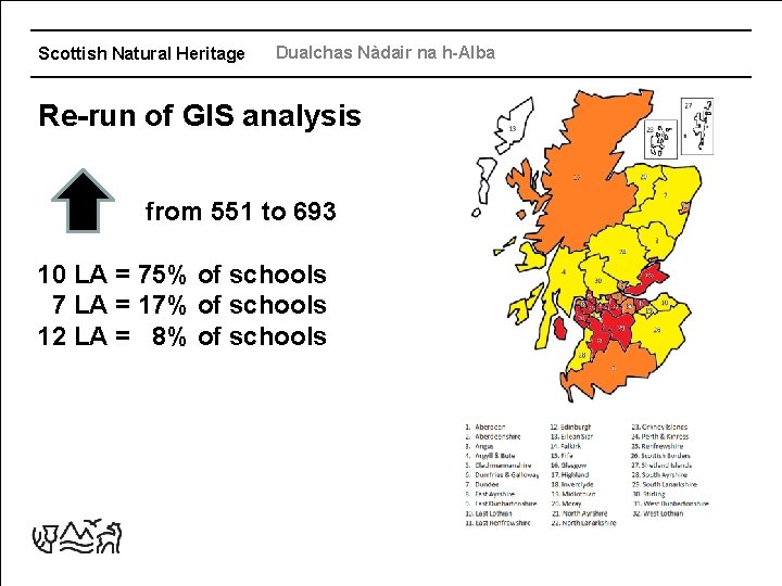 Scottish Natural Heritage Dualchas Nàdair na h-Alba Re-run of GIS analysis from 551 to