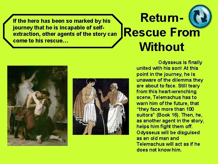 If the hero has been so marked by his journey that he is incapable