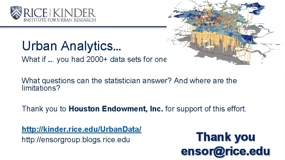 Urban Analytics… What if …. you had 2000+ data sets for one metropolitan area…