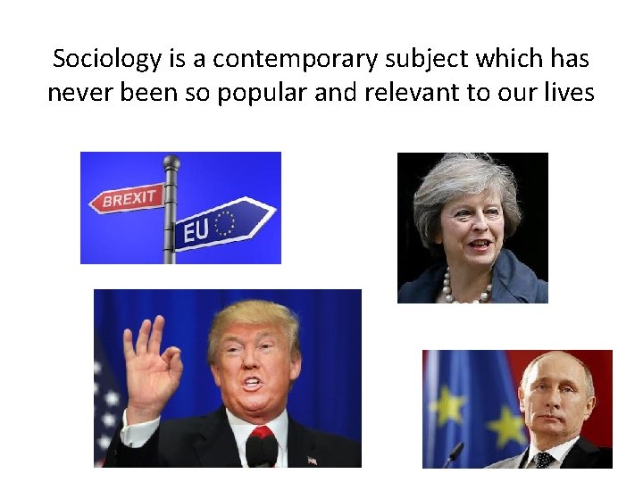 Sociology is a contemporary subject which has never been so popular and relevant to Sociology is a contemporary subject which has never been so popular and relevant to