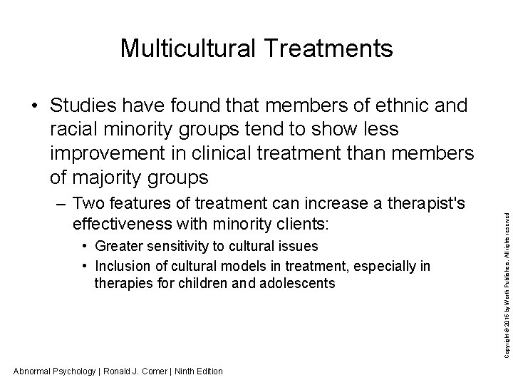 Multicultural Treatments – Two features of treatment can increase a therapist's effectiveness with minority