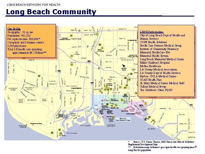 LONG BEACH NETWORK FOR HEALTH Long Beach Community City Profile Geography: 52 sq. mi.