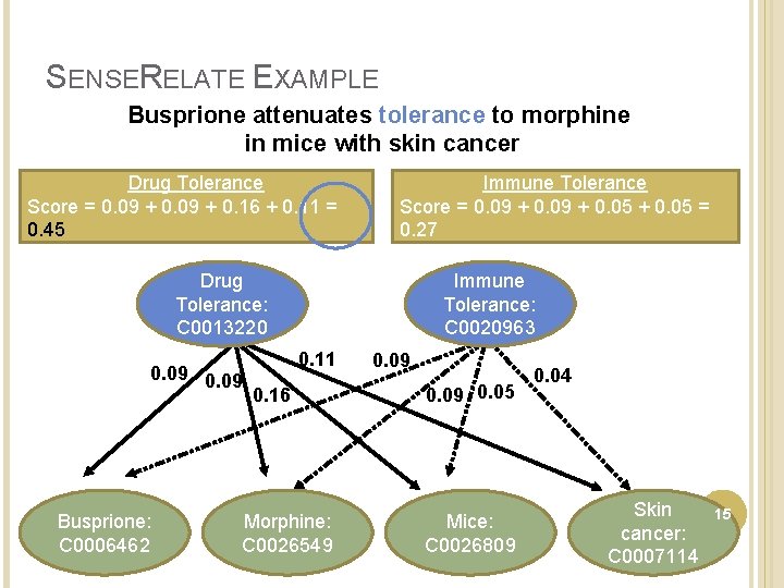 SENSERELATE EXAMPLE Busprione attenuates tolerance to morphine in mice with skin cancer Drug Tolerance