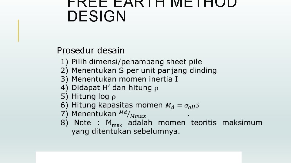 FREE EARTH METHOD DESIGN Prosedur desain 10 