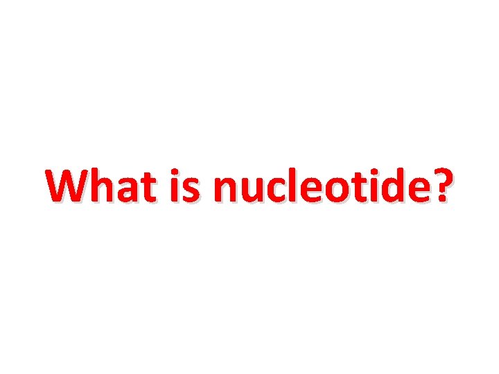 What is nucleotide? 