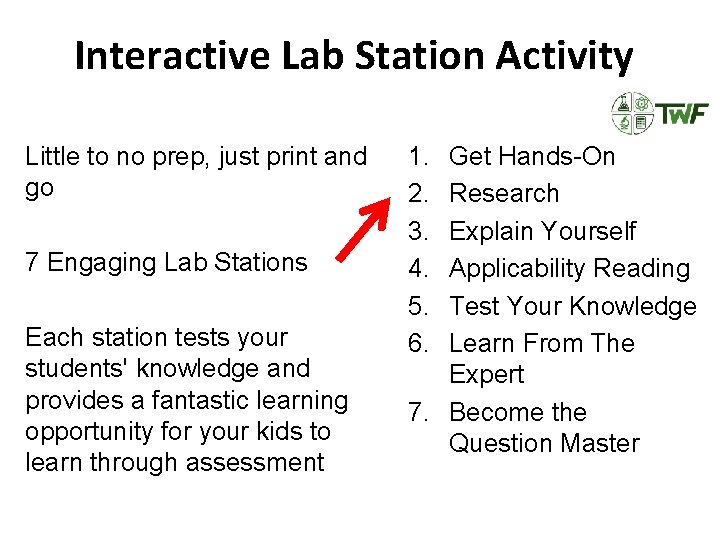 Interactive Lab Station Activity Little to no prep, just print and go 7 Engaging