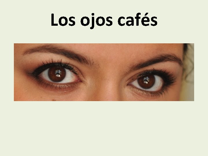 Los ojos cafés 