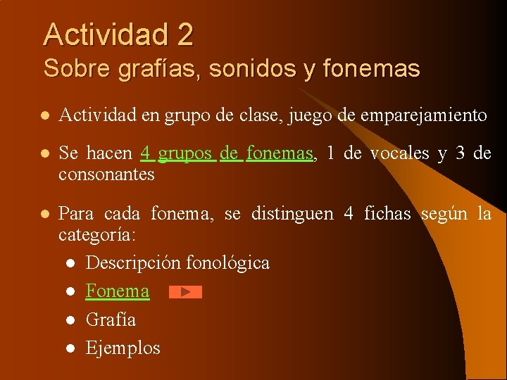 Actividad 2 Sobre grafías, sonidos y fonemas l Actividad en grupo de clase, juego