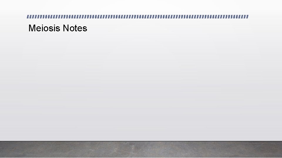 Meiosis Notes 