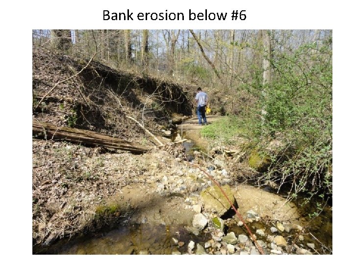 Bank erosion below #6 7 