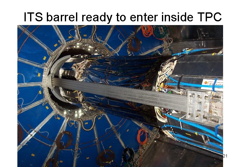 ITS barrel ready to enter inside TPC 21 