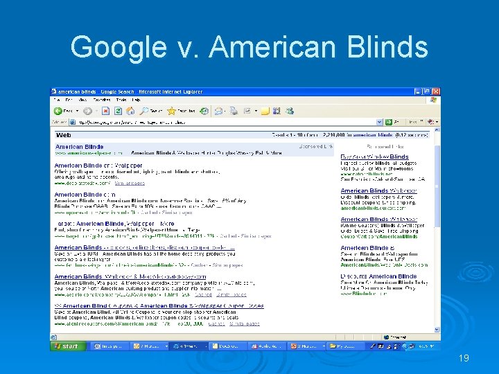 Google v. American Blinds 19 