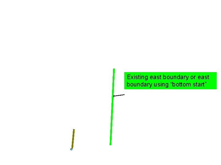 Existing east boundary or east boundary using “bottom start” 