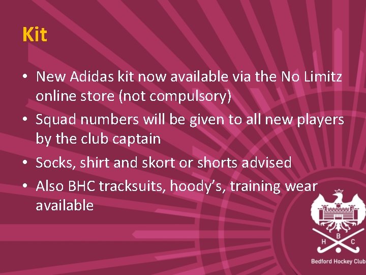 Kit • New Adidas kit now available via the No Limitz online store (not