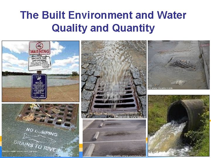 The Built Environment and Water Quality and Quantity 