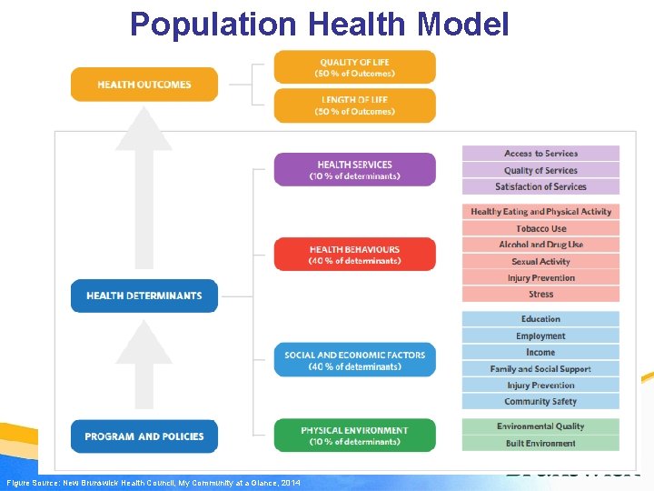 Population Health Model Figure Source: New Brunswick Health Council, My Community at a Glance,