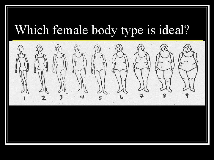 Which female body type is ideal? 