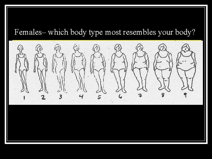 Females– which body type most resembles your body? 