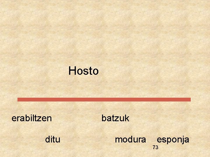 Hosto erabiltzen ditu batzuk modura esponja 73 