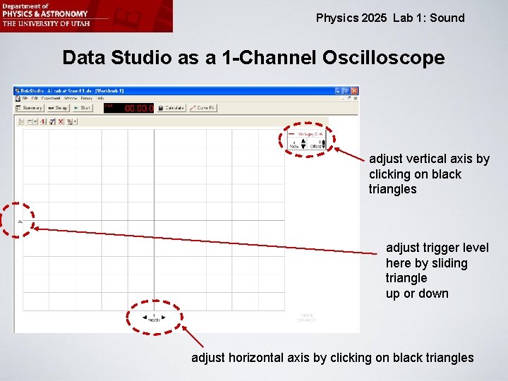 Physics 2025 Lab 1: Sound Data Studio as a 1 -Channel Oscilloscope adjust vertical