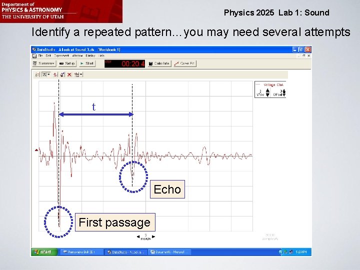 Physics 2025 Lab 1: Sound Identify a repeated pattern…you may need several attempts t