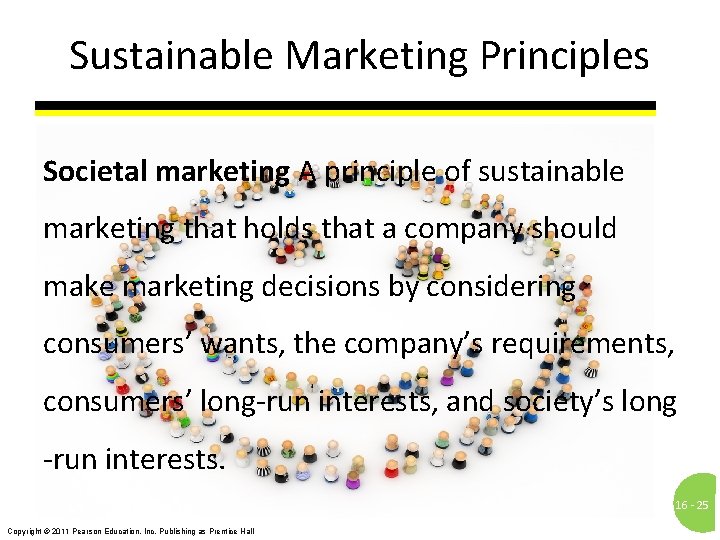Sustainable Marketing Principles Societal marketing A principle of sustainable marketing that holds that a