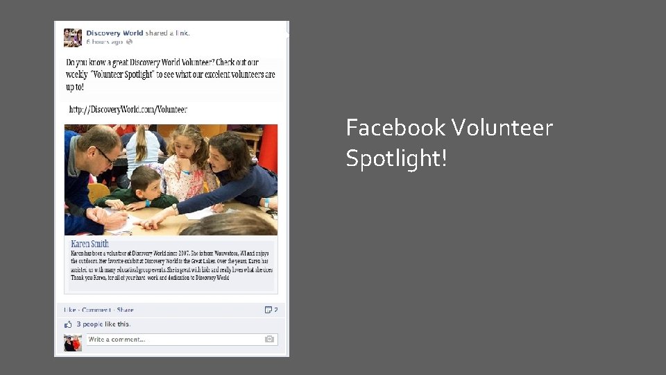 Facebook Volunteer Spotlight! 