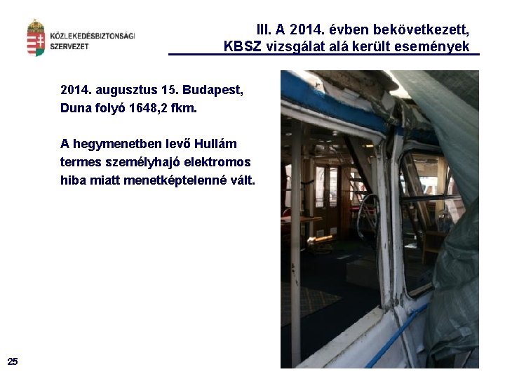 III. A 2014. évben bekövetkezett, KBSZ vizsgálat alá került események 2014. augusztus 15. Budapest,