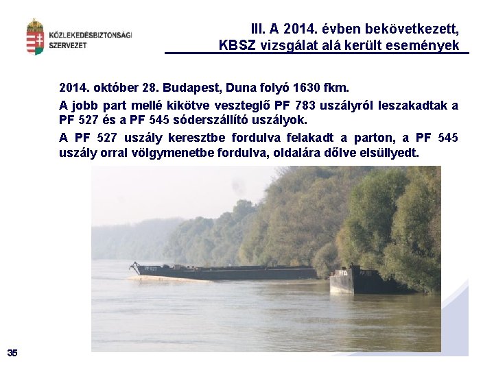 III. A 2014. évben bekövetkezett, KBSZ vizsgálat alá került események 2014. október 28. Budapest,