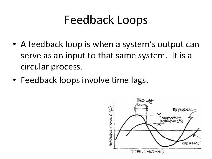 Feedback Loops • A feedback loop is when a system’s output can serve as