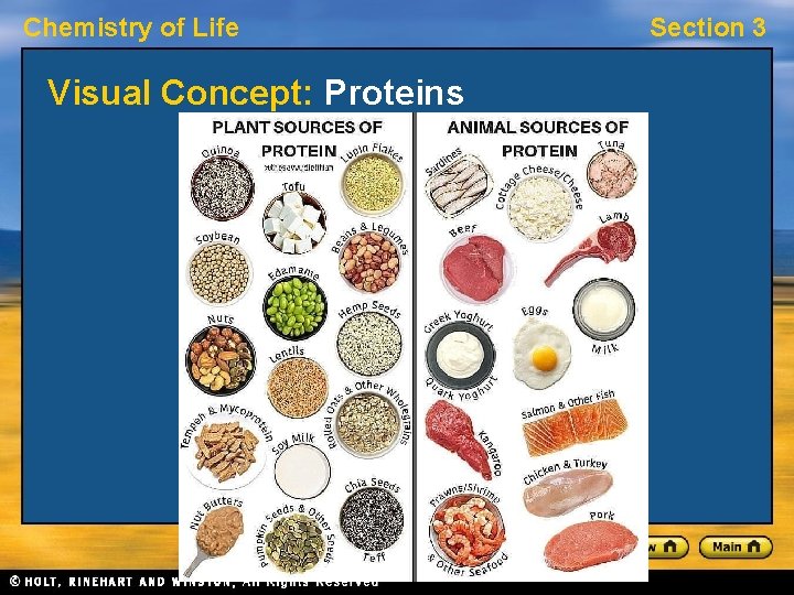 Chemistry of Life Visual Concept: Proteins Section 3 