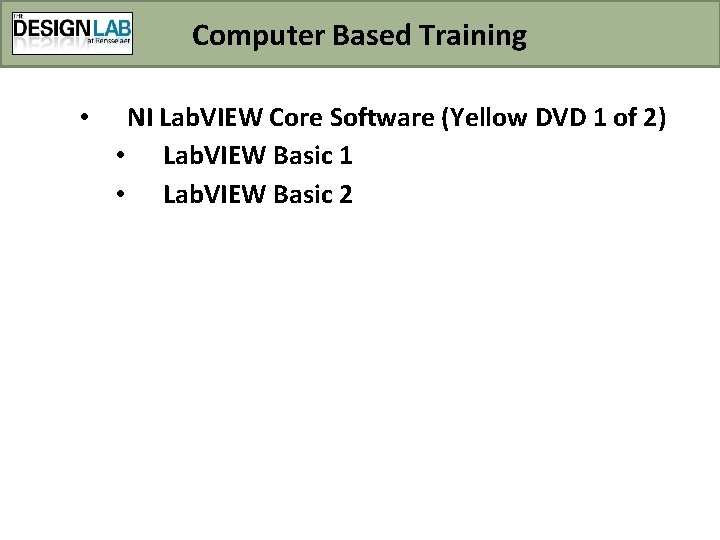 Resources for Learning Lab VIEW Software Development March