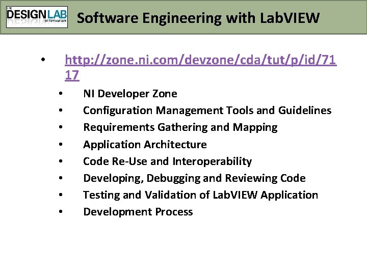 Resources for Learning Lab VIEW Software Development March