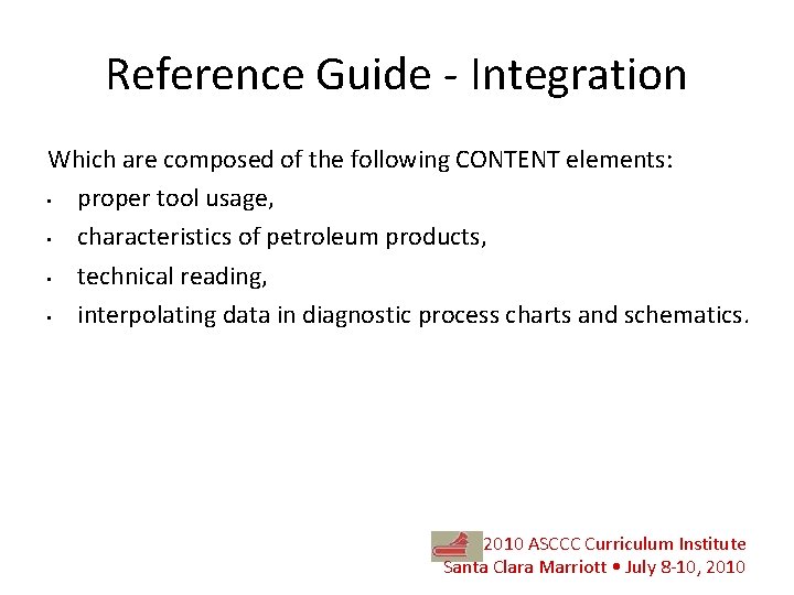 Reference Guide - Integration Which are composed of the following CONTENT elements: • proper