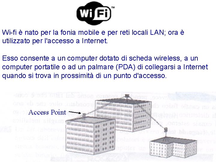 Wi-fi è nato per la fonia mobile e per reti locali LAN; ora è