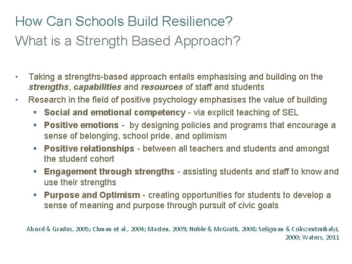 Building Resilience in Children and Young People How