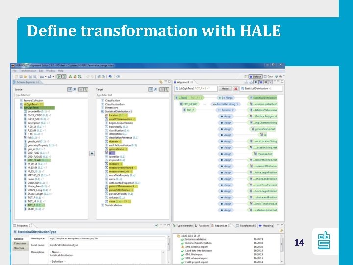 Define transformation with HALE 14 