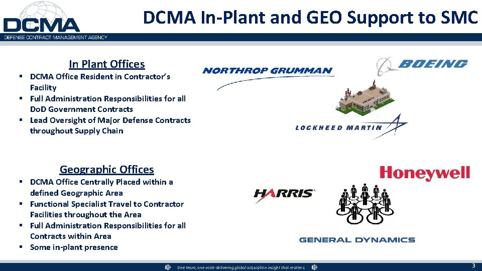 DCMA In-Plant and GEO Support to SMC In Plant Offices § DCMA Office Resident