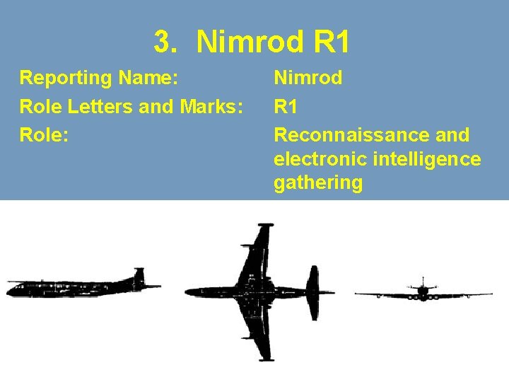 3. Nimrod R 1 Reporting Name: Role Letters and Marks: Role: Nimrod R 1