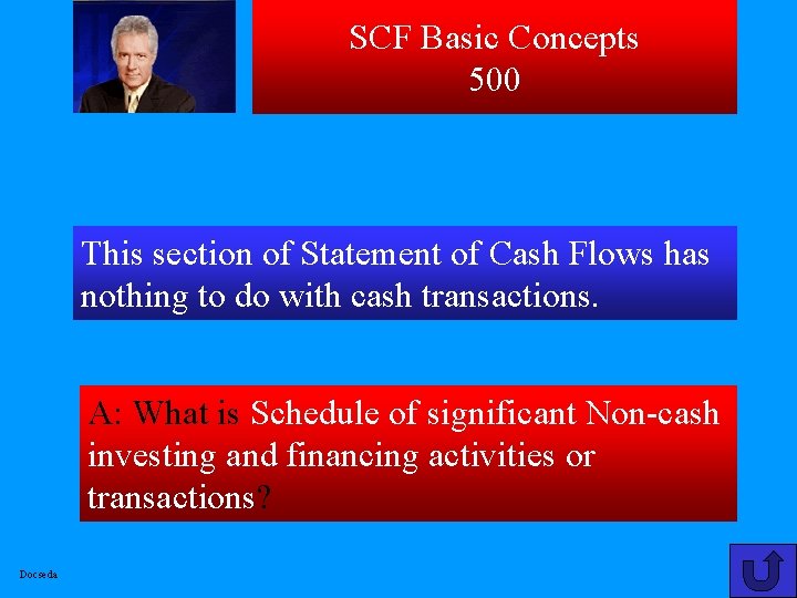 SCF Basic Concepts 500 This section of Statement of Cash Flows has nothing to