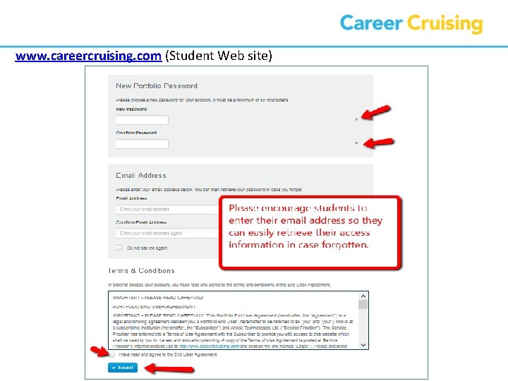 www. careercruising. com (Student Web site) 