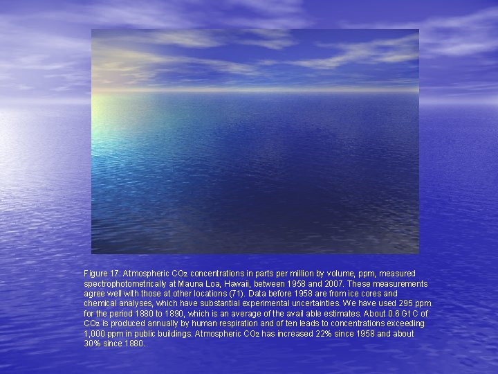 Figure 17: Atmospheric CO 2 concentrations in parts per million by volume, ppm, measured