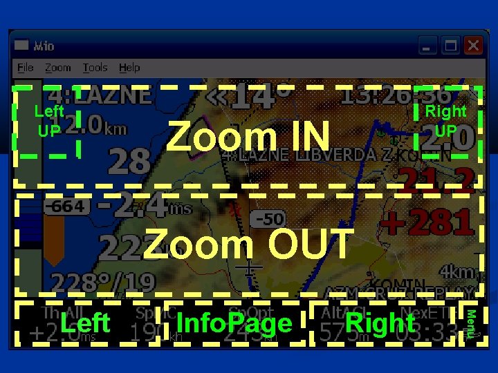 Left UP Right UP Zoom IN Zoom OUT Info. Page Right Menu Left 