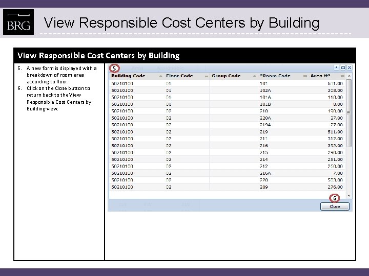 View Responsible Cost Centers by Building 5. A new form is displayed with a