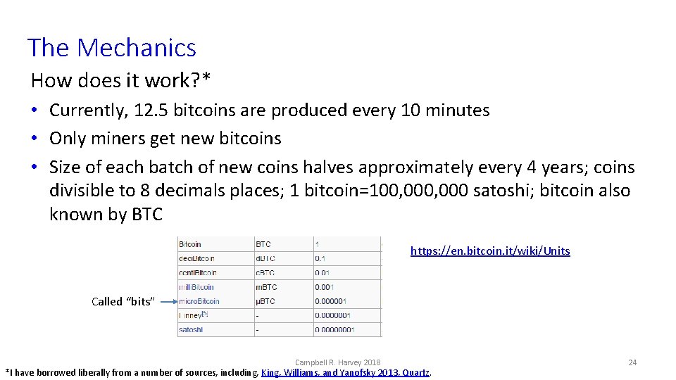 The Mechanics How does it work? * • Currently, 12. 5 bitcoins are produced